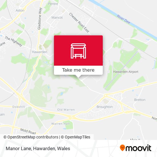 Manor Lane, Hawarden map