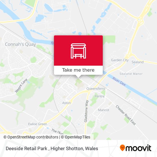 Deeside Retail Park , Higher Shotton map