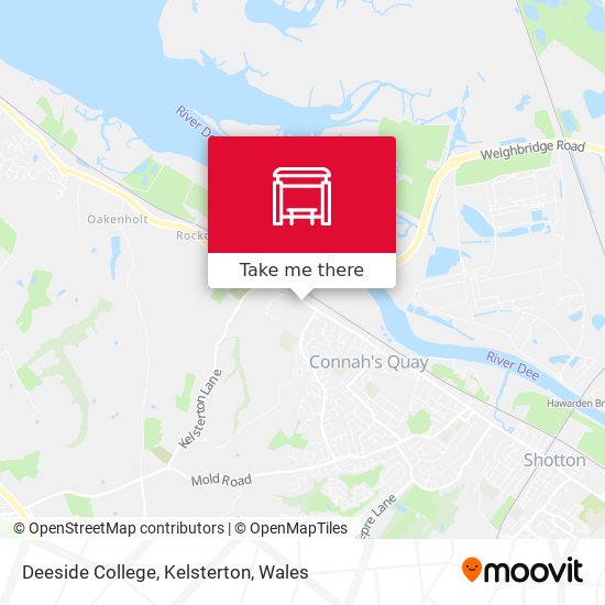 Deeside College, Kelsterton map