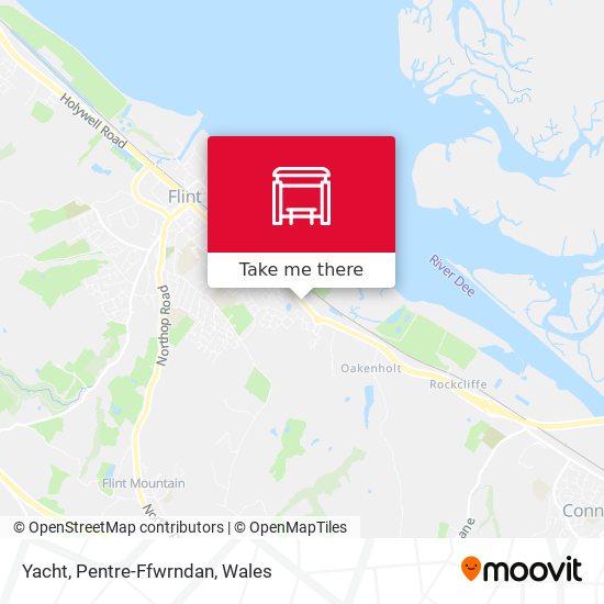 Yacht, Pentre-Ffwrndan map