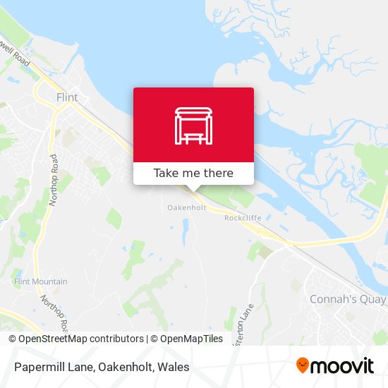 Papermill Lane, Oakenholt map
