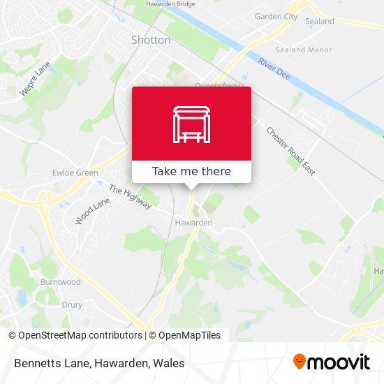 Bennetts Lane, Hawarden map