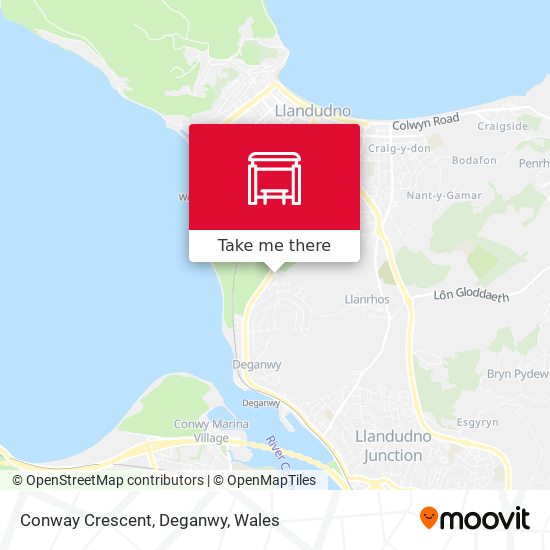 Conway Crescent, Deganwy map