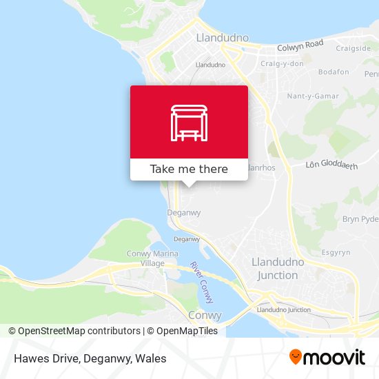 Hawes Drive, Deganwy map