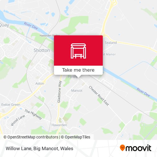 Willow Lane, Big Mancot map