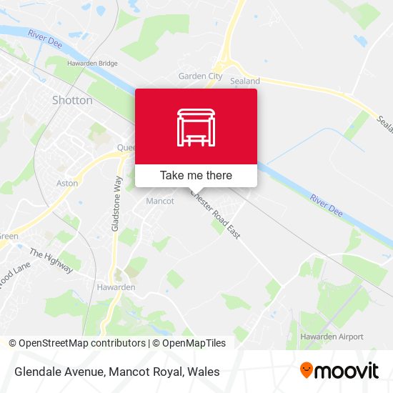 Glendale Avenue, Mancot Royal map