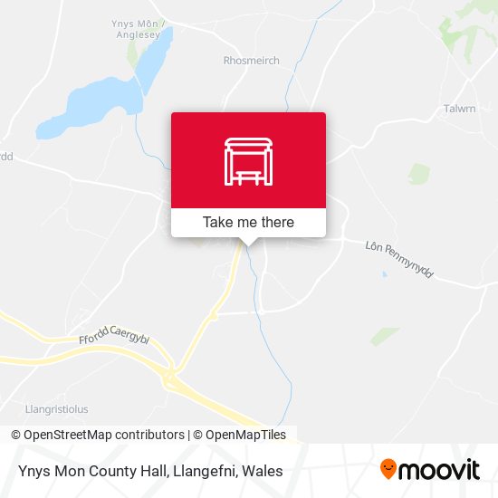 Ynys Mon County Hall, Llangefni map
