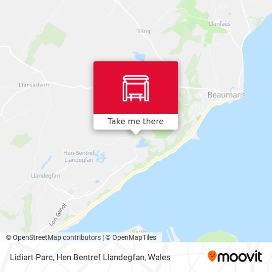 Lidiart Parc, Hen Bentref Llandegfan map