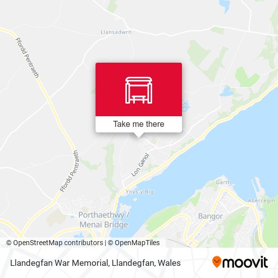 Llandegfan War Memorial, Llandegfan map
