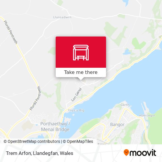 Trem Arfon, Llandegfan map