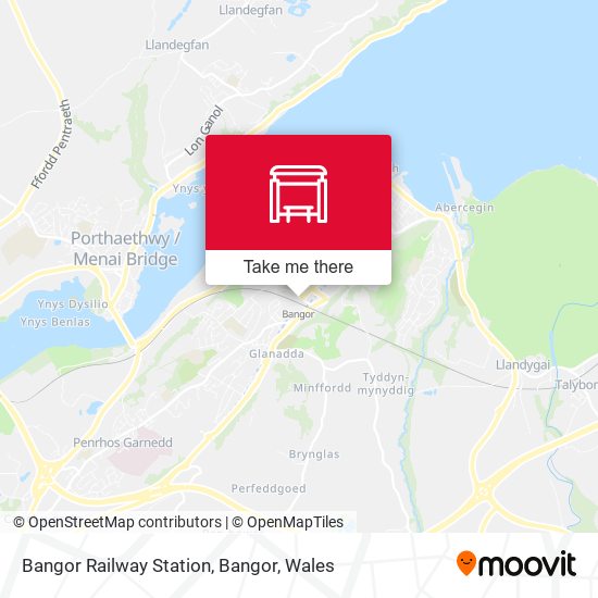 Bangor Railway Station, Bangor map