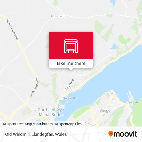 Old Windmill, Llandegfan map