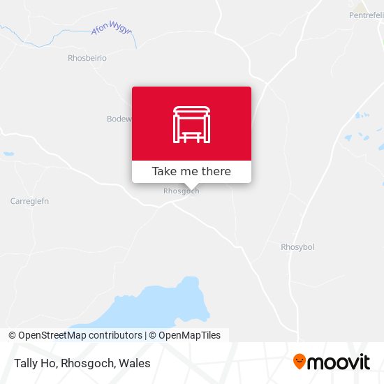Tally Ho, Rhosgoch map