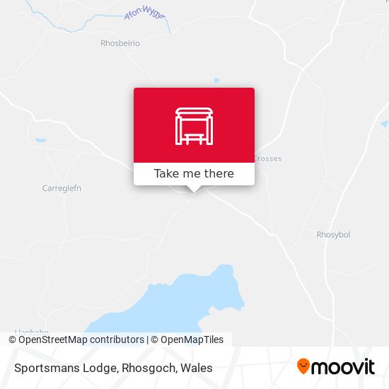 Sportsmans Lodge, Rhosgoch map