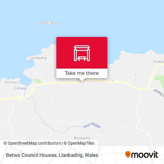 Betws Council Houses, Llanbadrig map