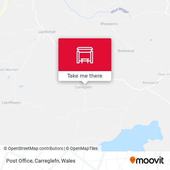 Post Office, Carreglefn map