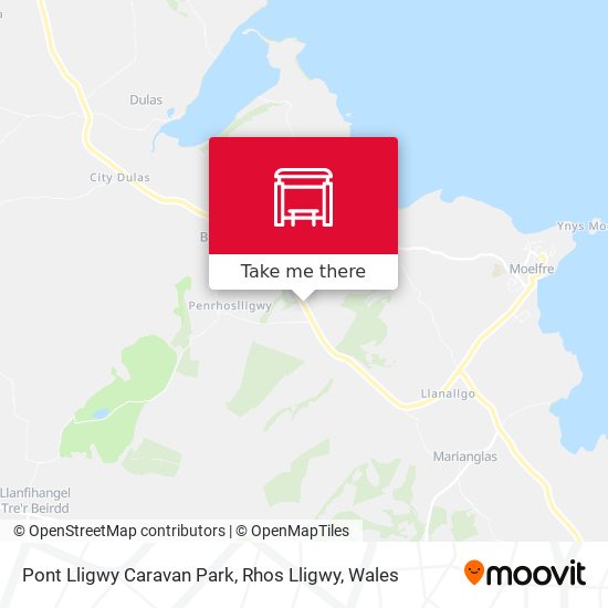 Pont Lligwy Caravan Park, Rhos Lligwy map