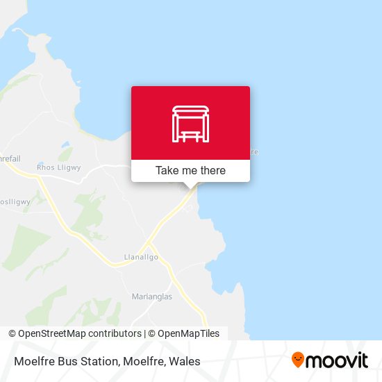Moelfre Bus Station, Moelfre map