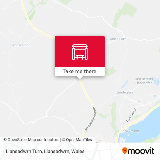 Llansadwrn Turn, Llansadwrn map