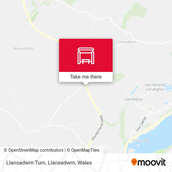 Llansadwrn Turn, Llansadwrn map