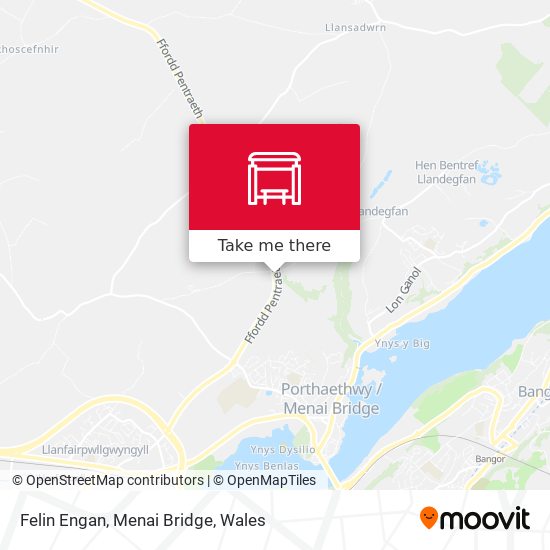 Felin Engan, Menai Bridge map