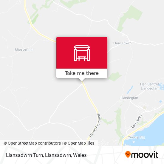 Llansadwrn Turn, Llansadwrn map