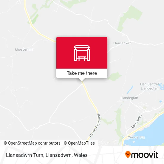 Llansadwrn Turn, Llansadwrn map