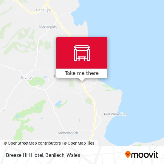Breeze Hill Hotel, Benllech map