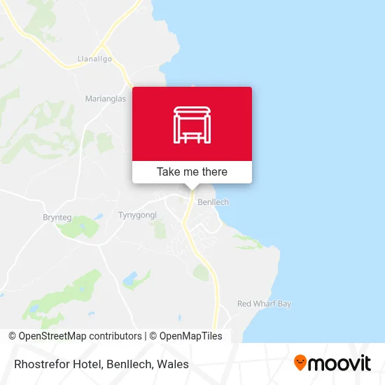 Rhostrefor Hotel, Benllech map