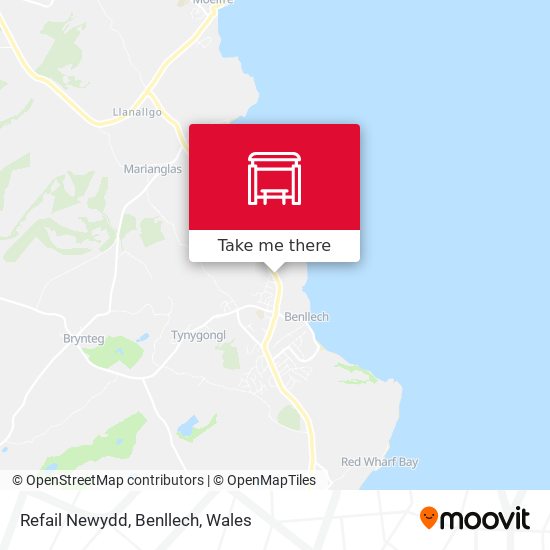 Refail Newydd, Benllech map
