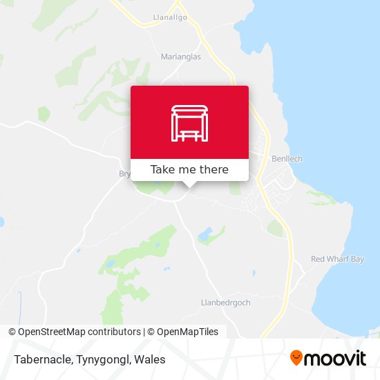 Tabernacle, Tynygongl map