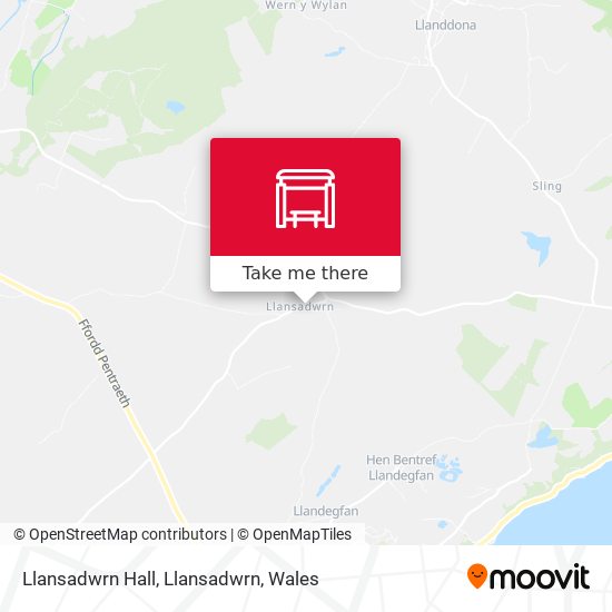 Llansadwrn Hall, Llansadwrn map
