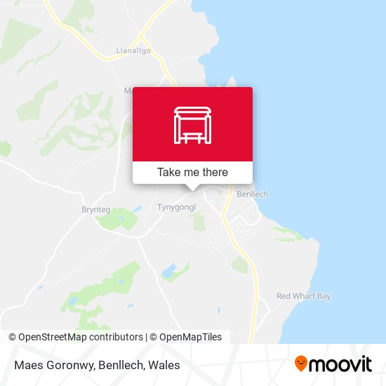 Maes Goronwy, Benllech map