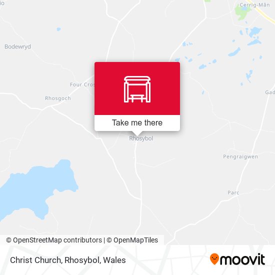 Christ Church, Rhosybol map