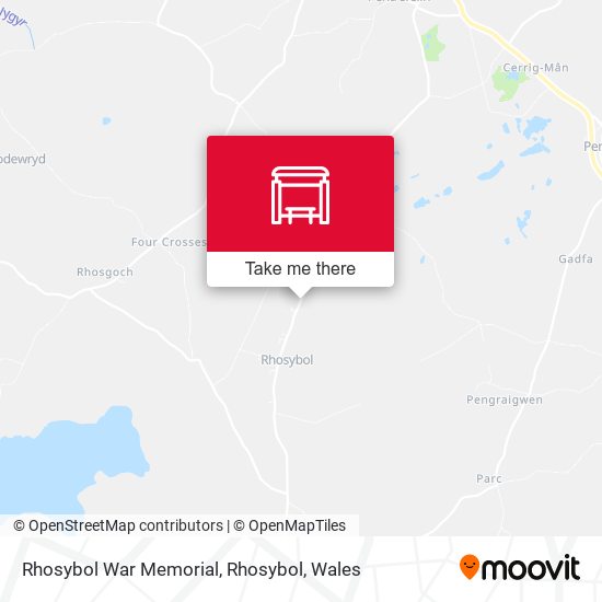 Rhosybol War Memorial, Rhosybol map