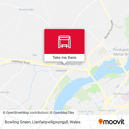 Bowling Green, Llanfairpwllgwyngyll map
