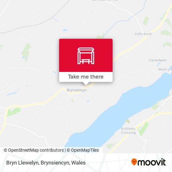 Bryn Llewelyn, Brynsiencyn map