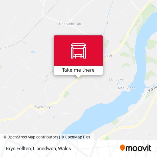 Bryn Fellten, Llanedwen map