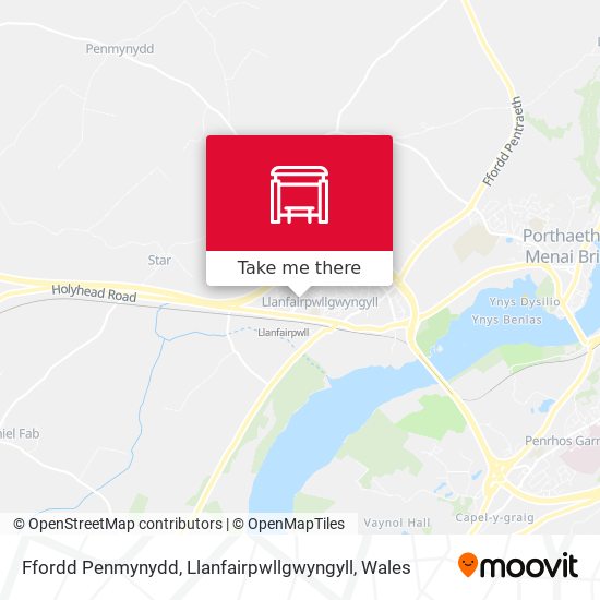 Ffordd Penmynydd, Llanfairpwllgwyngyll map