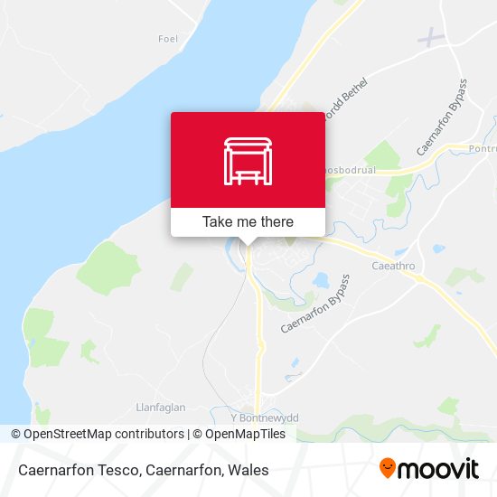 Caernarfon Tesco, Caernarfon map