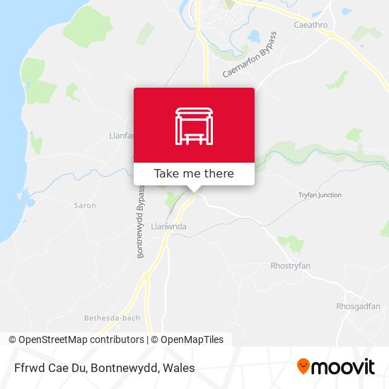 Ffrwd Cae Du, Bontnewydd map