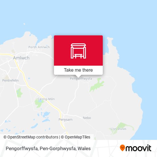 Pengorffwysfa, Pen-Gorphwysfa map
