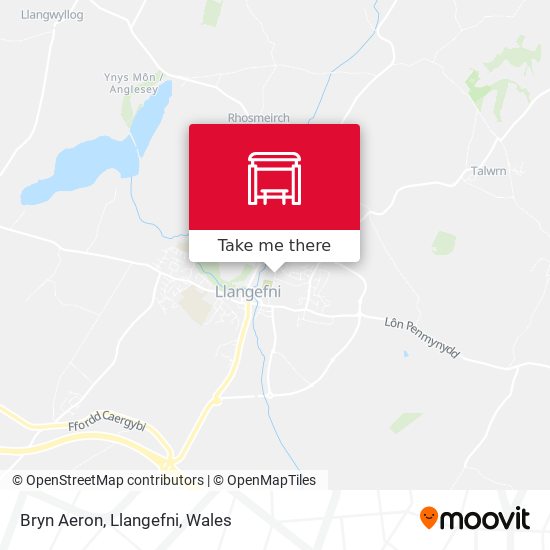 Bryn Aeron, Llangefni map