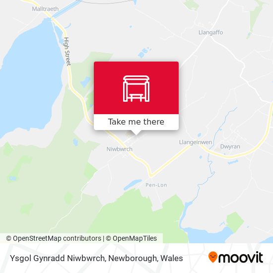 Ysgol Gynradd Niwbwrch, Newborough map