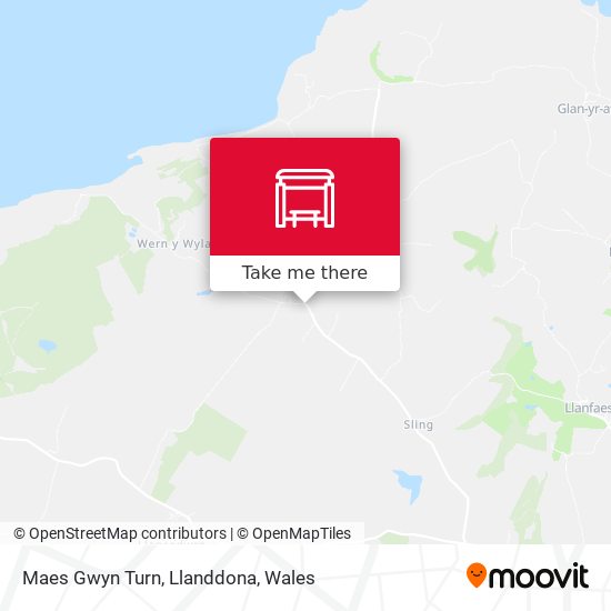 Maes Gwyn Turn, Llanddona map