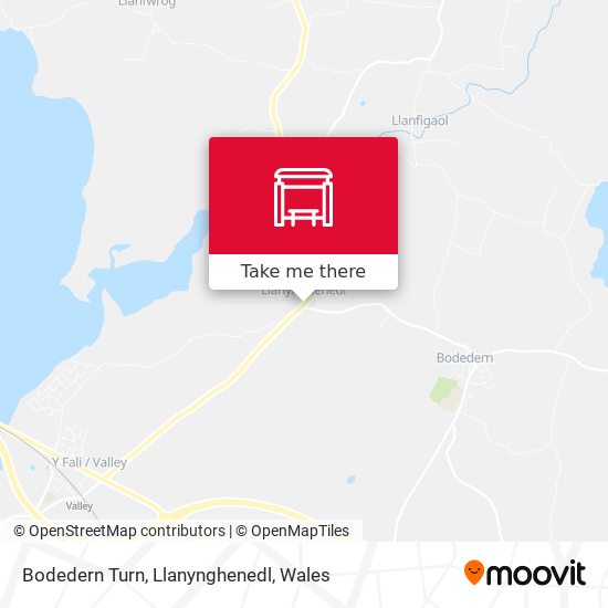 Bodedern Turn, Llanynghenedl map