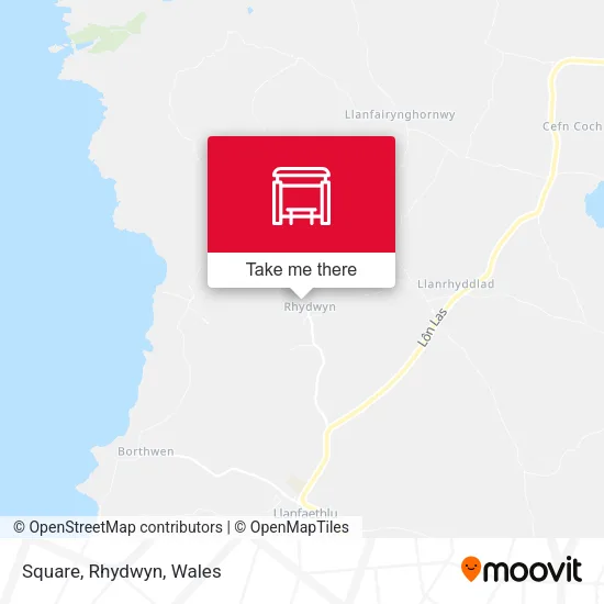 Square, Rhydwyn map