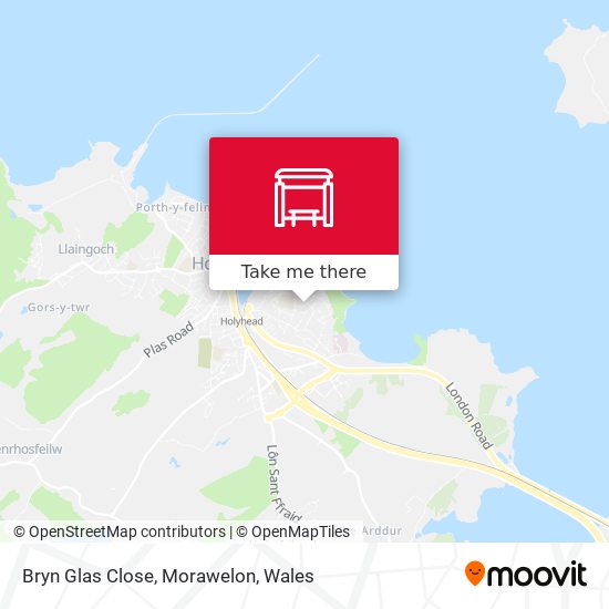 Bryn Glas Close, Morawelon map