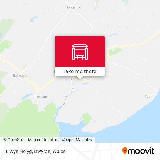 Llwyn Helyg, Dwyran map