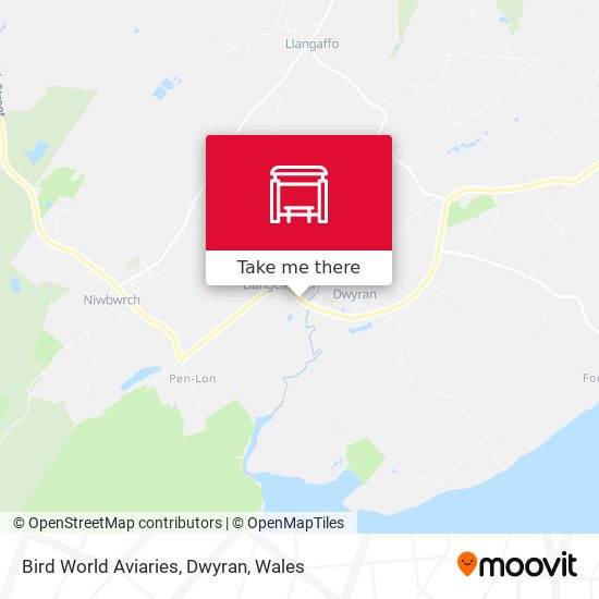Bird World Aviaries, Dwyran map